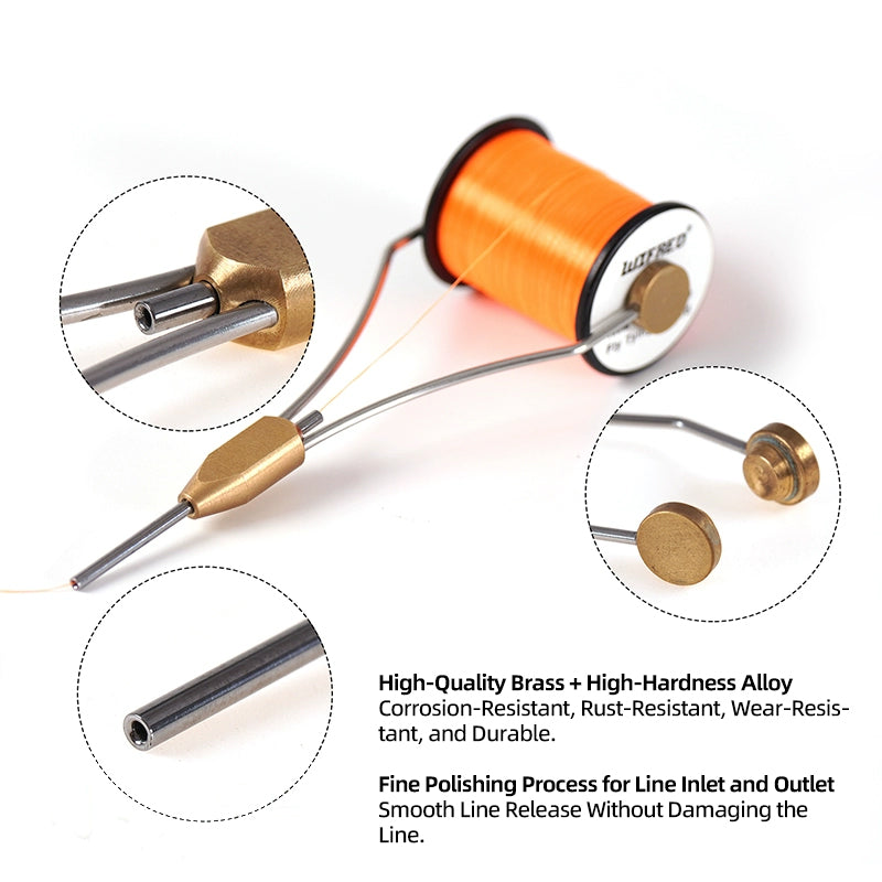 Brass handle Bobbin Holder with Smooth Line Release