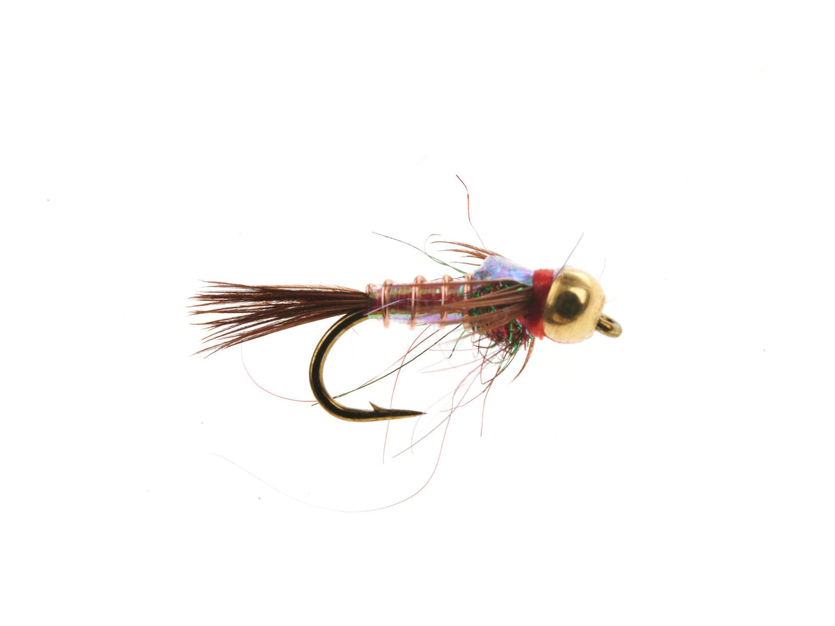 Lightning Bug Brass Bead - Pearl