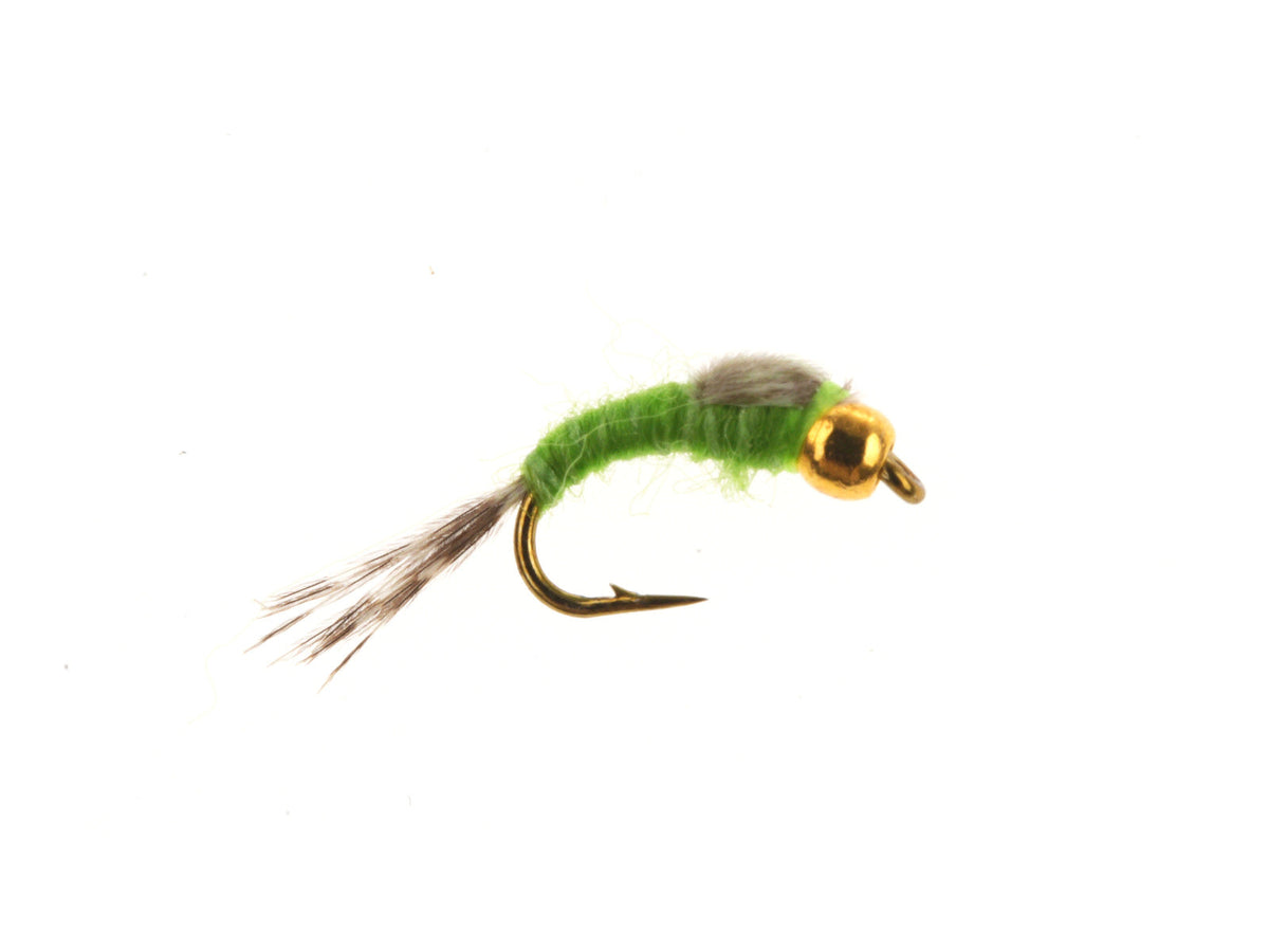 WD-40 Nymph Brass Bead - Green