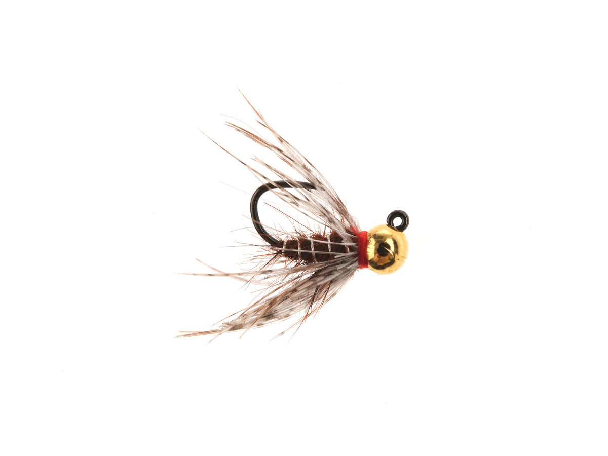 Jig Caddis Tungsten Bead - Brown