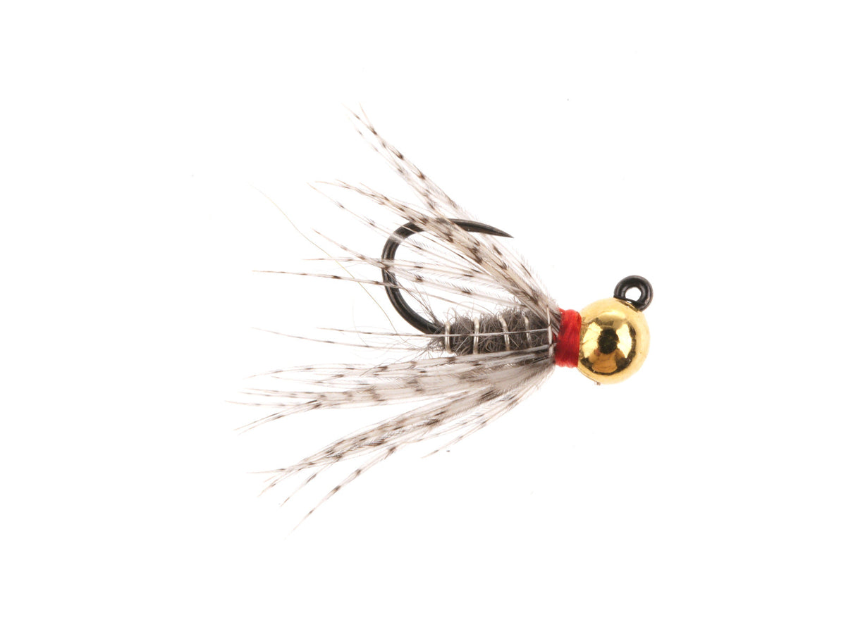 Jig Caddis Tungsten Bead - Gray