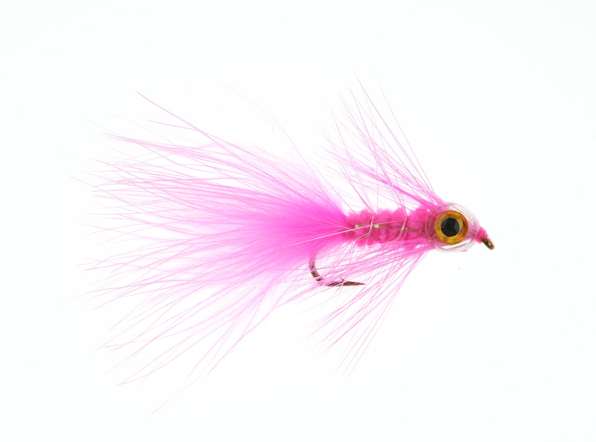 Studio product image of the Lt. 3D Eye Pink Woolly Bugger, WIFREO style XY110F
