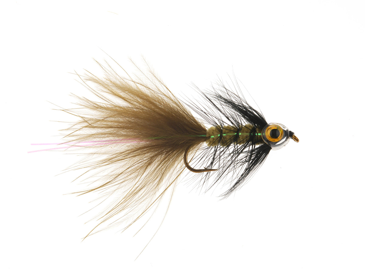 Studio product image of the Lt. 3D Eye O&B Woolly Bugger, WIFREO style XY110H