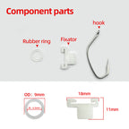Luminous Live Shrimp Hook - Special Spring Shrimp Back Hook for Floating Shrimp Rig