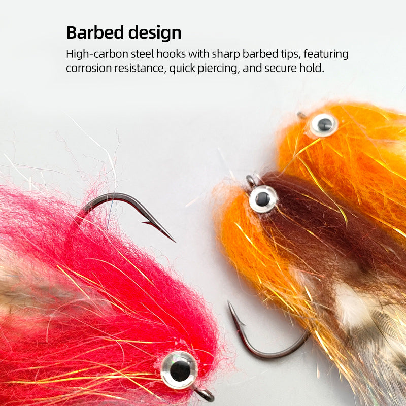 Big-Eyed Artificial Baitfish Streamer Fly Fishing Tackle Lure