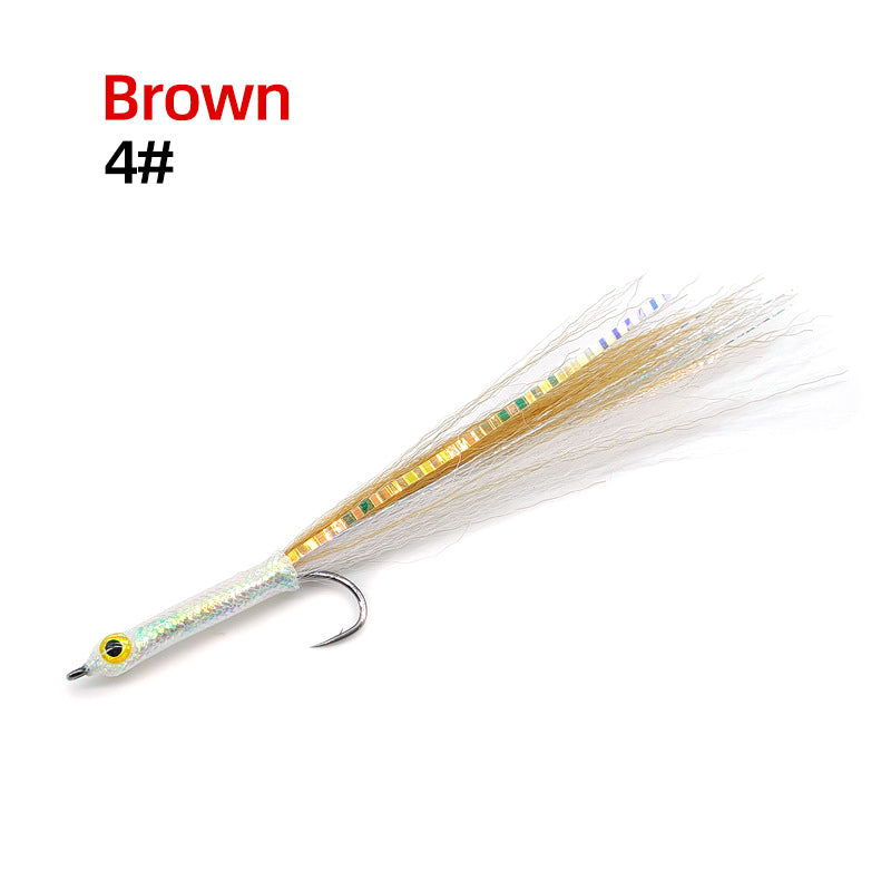 Long-Shank 3D Big-Eye Baitfish Streamer Fly Fishing Lures