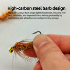 Bionic Artificial Dry Fly Lure Foam Floating Caterpillar Fly Hook for Fly Fishing Attracts Freshwater Fish Rivers Lakes