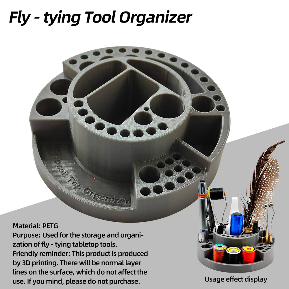 Table Organizer Fly Tying Station Accessory Tool for Fly Tying Storage Box