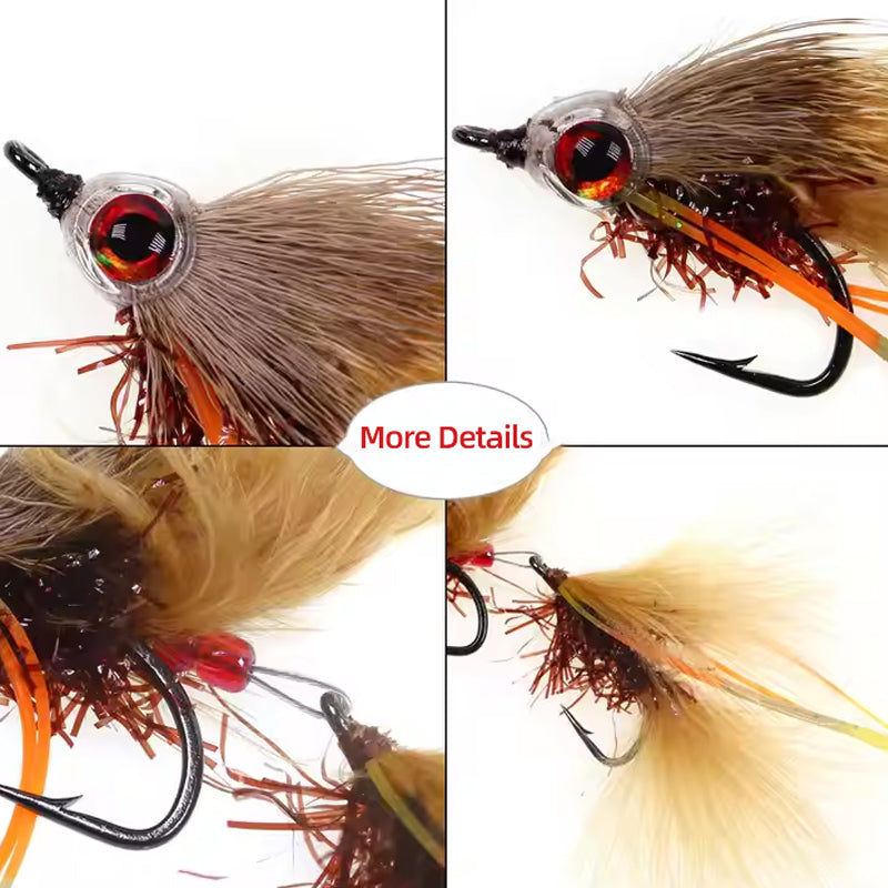 Realistic insect bait fishing lure, articulated, suitable for trout in rivers & lakes.