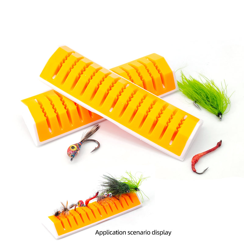 Fly Fishing 13 Slots Material & Fly Prep Station Streamers Material Organizer Semi-finished Lure Display Holder Silicone Tool