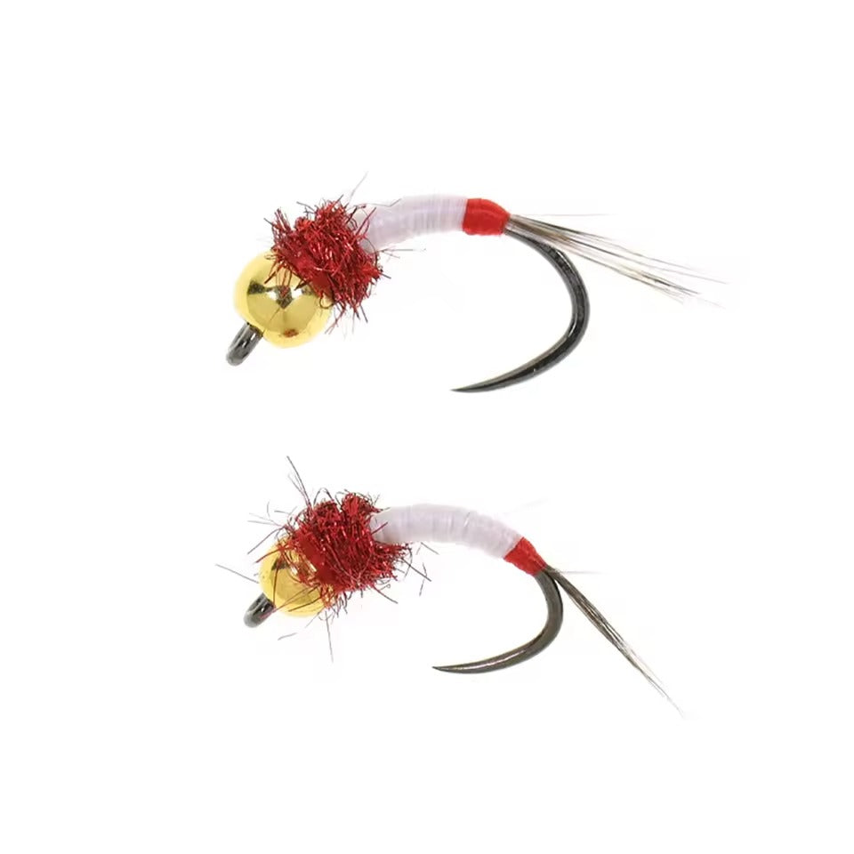 Brass Bead Head Wet Nymph Barbless Fly Tying Hook Midge Nymph