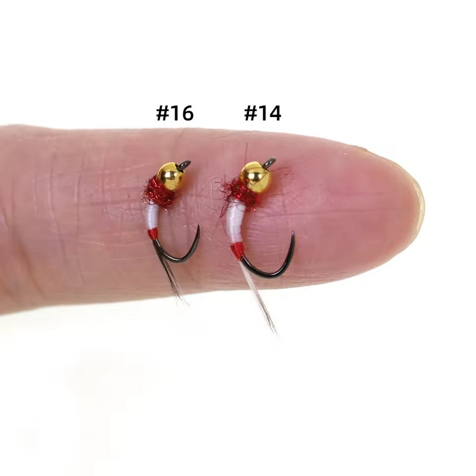 Brass Bead Head Wet Nymph Barbless Fly Tying Hook Midge Nymph
