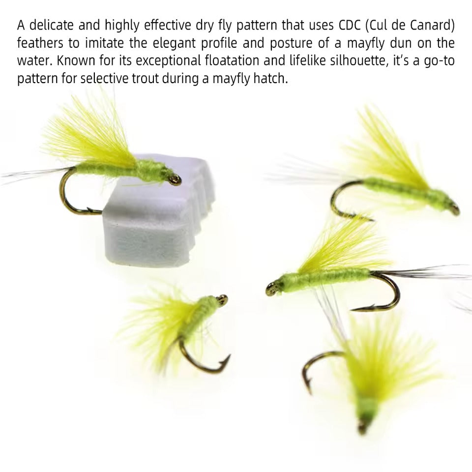 Cdc Wing Mayfly Barbed Fly Tying Hook Dry Fly Artificial Insect Bait