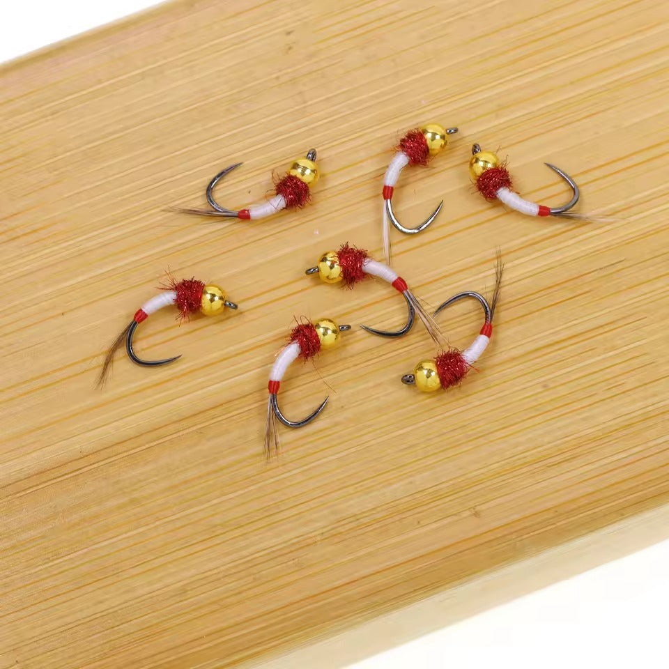Brass Bead Head Wet Nymph Barbless Fly Tying Hook Midge Nymph