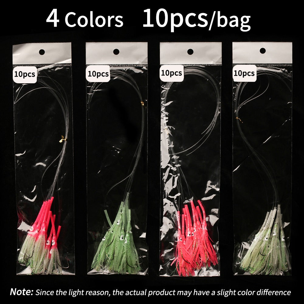 Pre-tied Long Mouth Squid Skirts Rigs