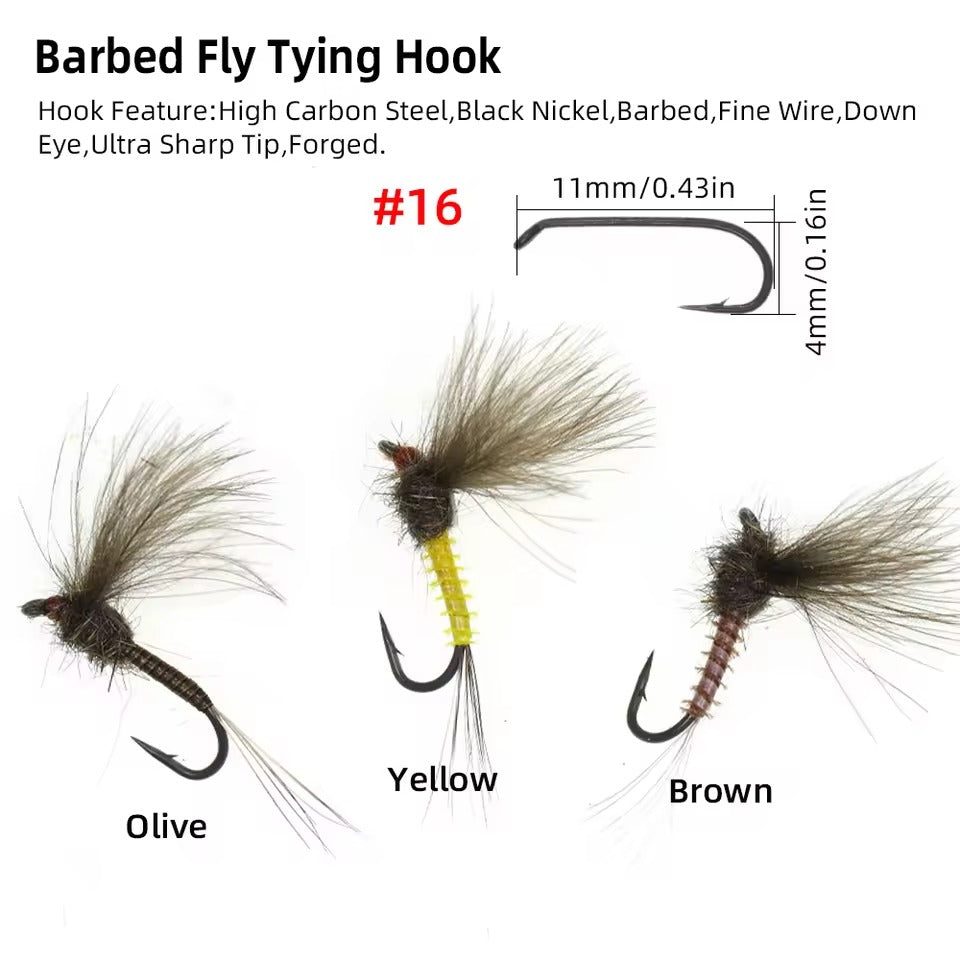 Cdc Wing Mayfly Barbed Fly Tying Hook Dry Fly Artificial Insect Bait