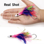 jig head squid skirt feather bait