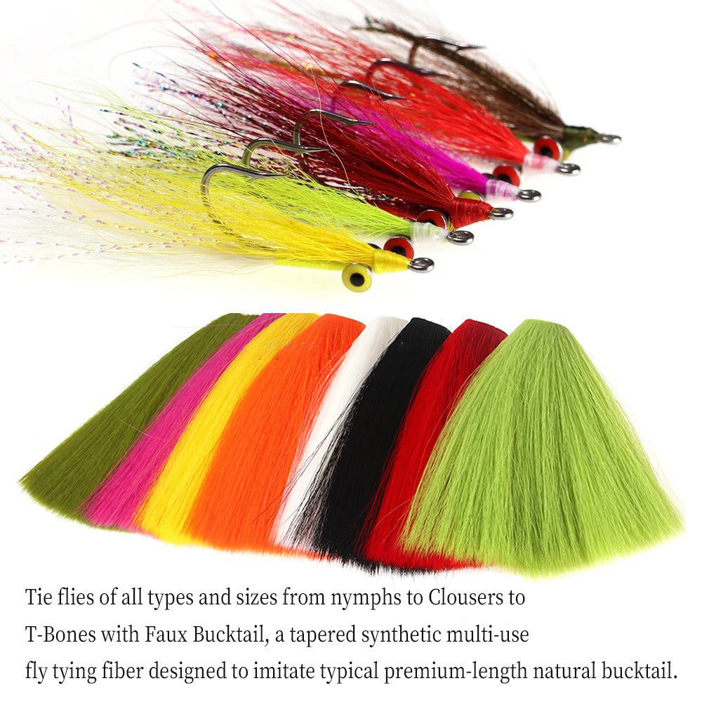Faux Bucktail Material fly Tying Material tapered Synthetic Fiber