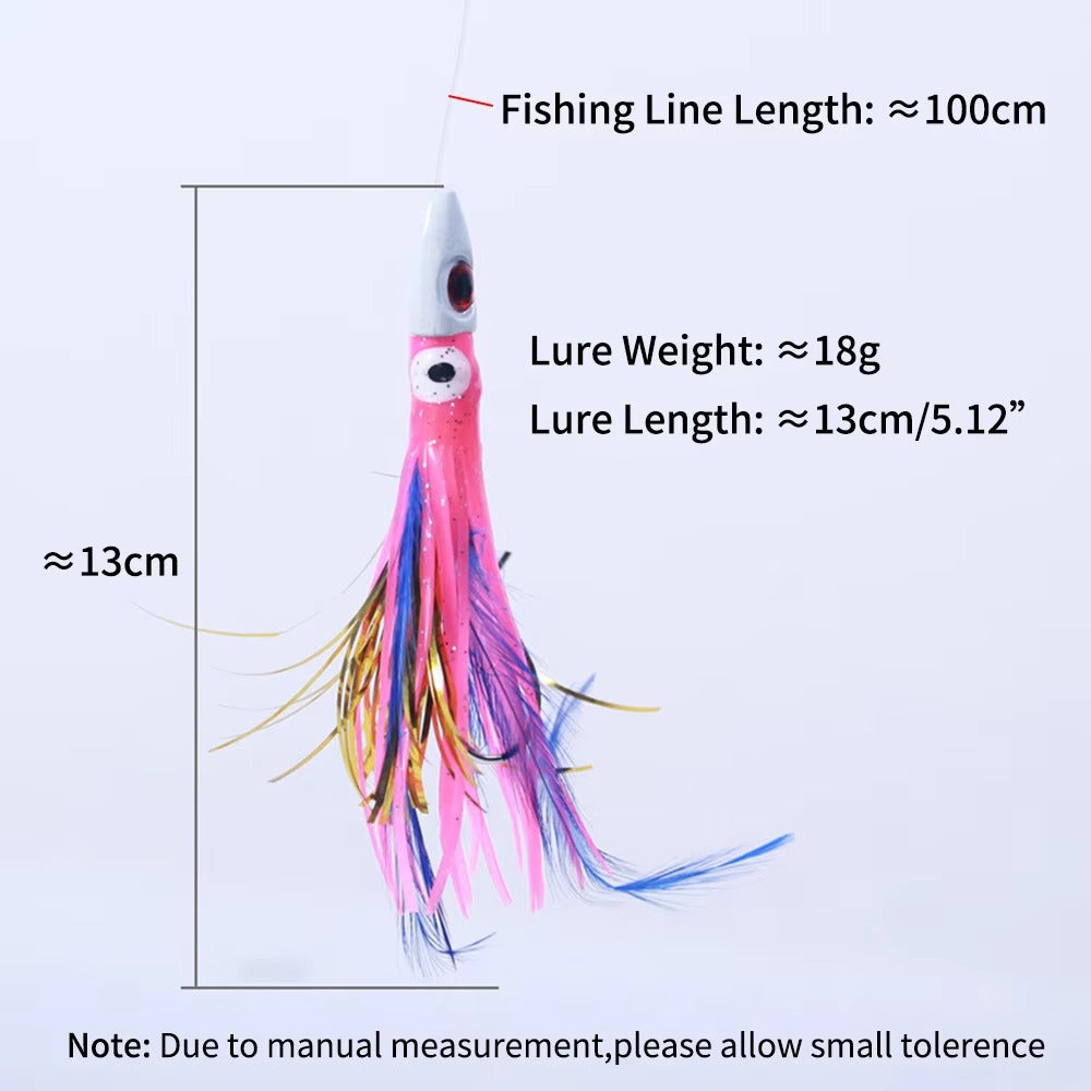 jig head squid skirt feather bait