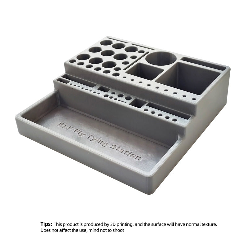 Fly Tying Station Accessory Tool Plastic Storage Box for Fly Binding Essential Fishing Accessory River Lake Stream Fly Fishing