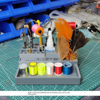 Fly Tying Station Accessory Tool Plastic Storage Box for Fly Binding Essential Fishing Accessory River Lake Stream Fly Fishing