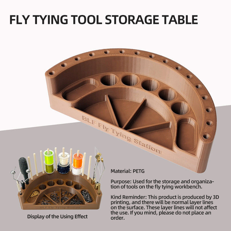 Fly Tying Station Accessory Tool Plastic Storage Box for Fly Binding Essential Fishing