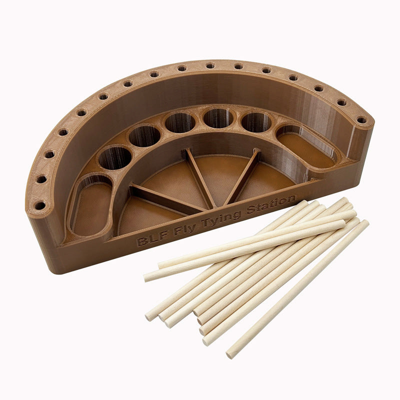 Fly Tying Station Accessory Tool Plastic Storage Box for Fly Binding Essential Fishing