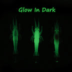 Soft Shrimp Lure with Squid Hook and Double Umbrella Jig Hooks