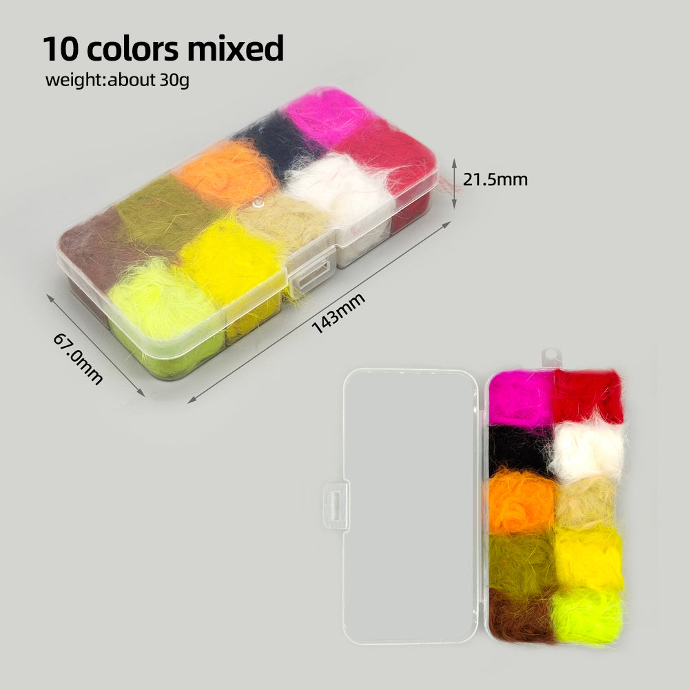 Multi-Color Rabbit Hair Fiber Set - Fly Tie Material for Fishing Hooks