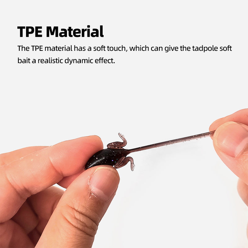 TPE Material Lifelike Tadpole Soft Bait for Lure and Fly Fishing