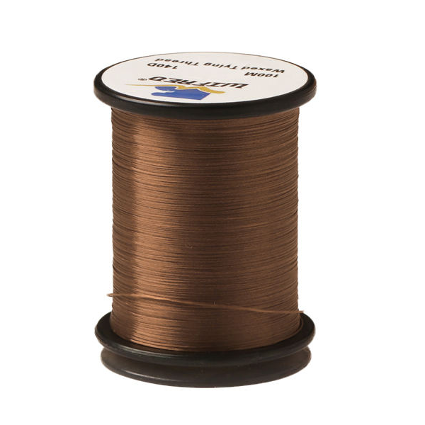 Wifreo 140D nylon fly tying thread in brown, 100m single spool