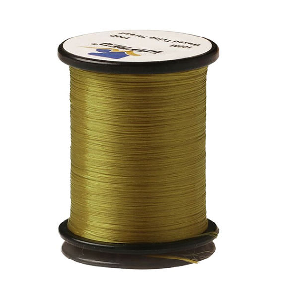 Wifreo 140D nylon fly tying thread in dark olive, 100m single spool