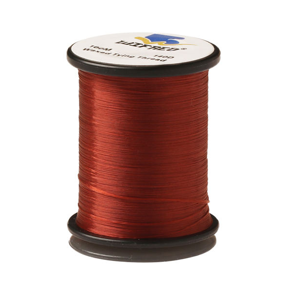 Wifreo 140D nylon fly tying thread in rust, 100m single spool