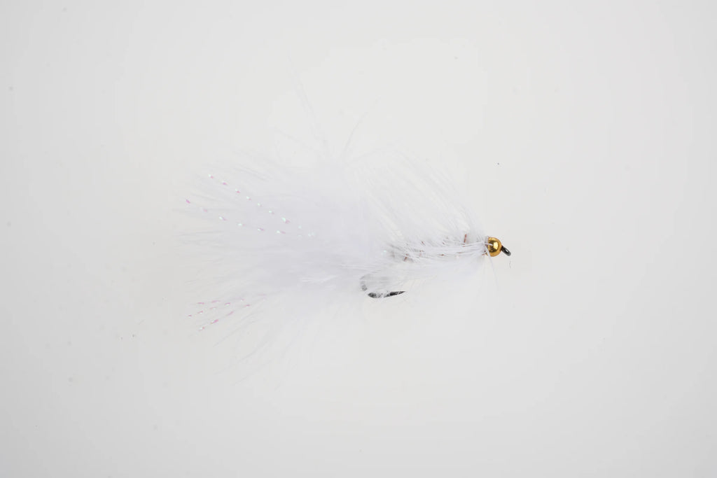 White Woolly Bugger streamer fly from the WIFREO assortment
