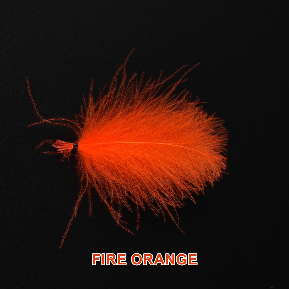 Fire Orange CDC feathers for fly tying, 0.5g pack