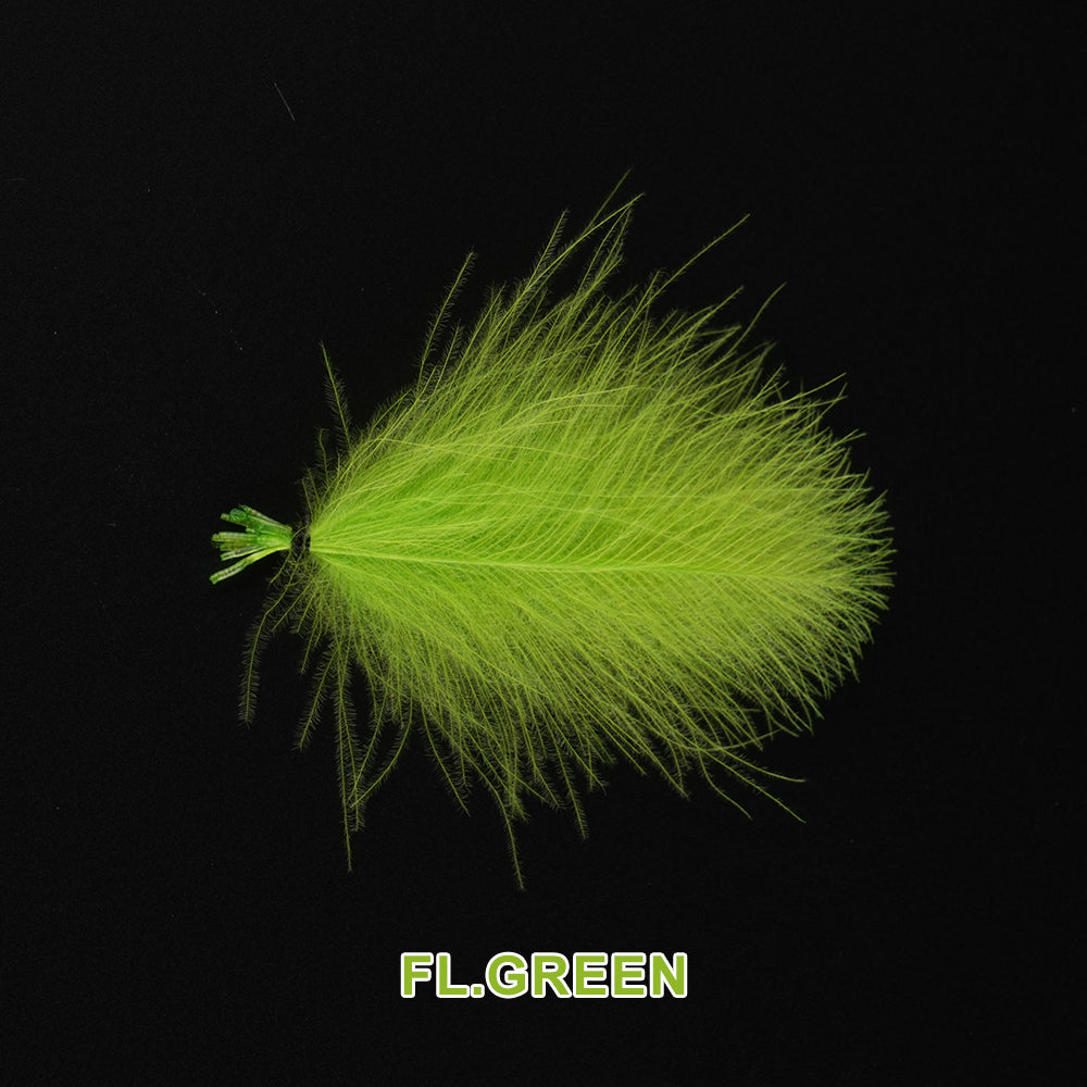 Fluorescent Green CDC feathers for fly tying, 0.5g pack