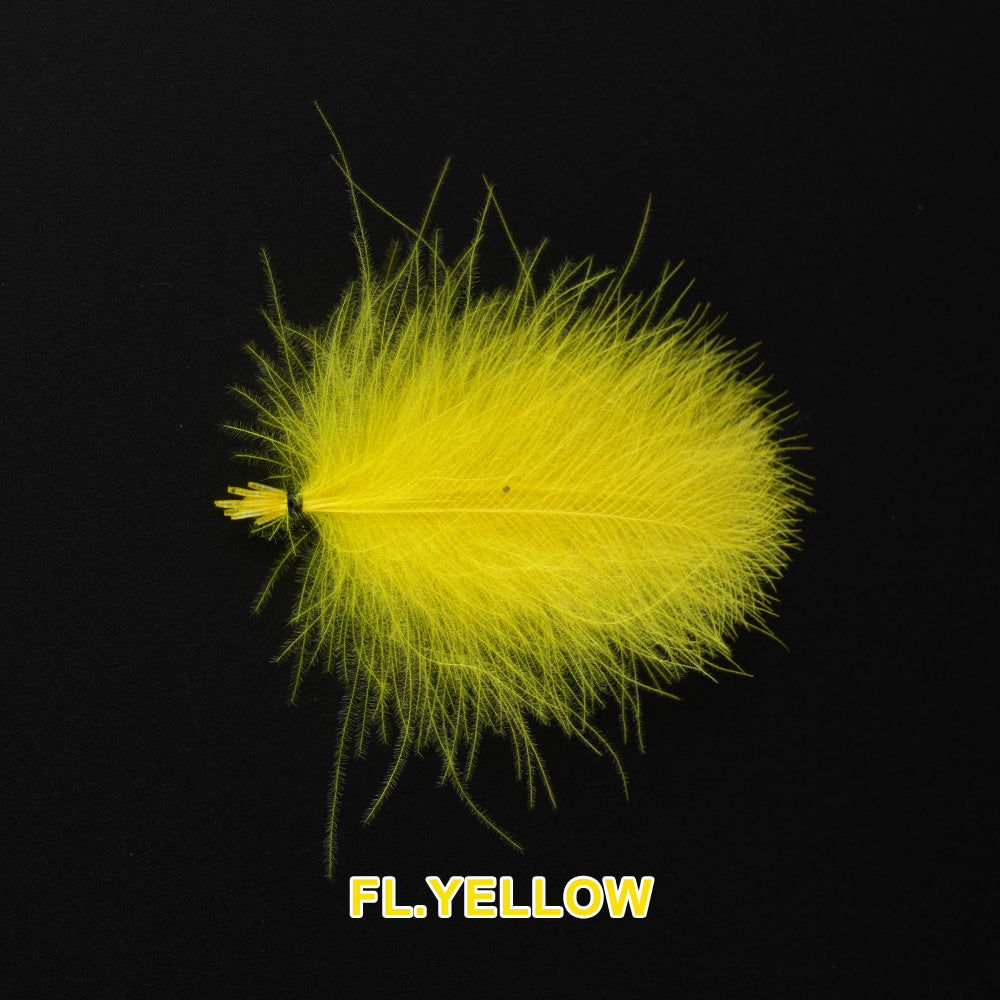 Fluorescent Yellow CDC feathers for fly tying, 0.5g pack