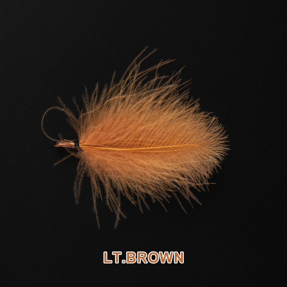 Light Brown CDC feathers for fly tying, 0.5g pack