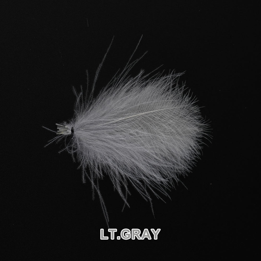 Light Gray CDC feathers for fly tying, 0.5g pack