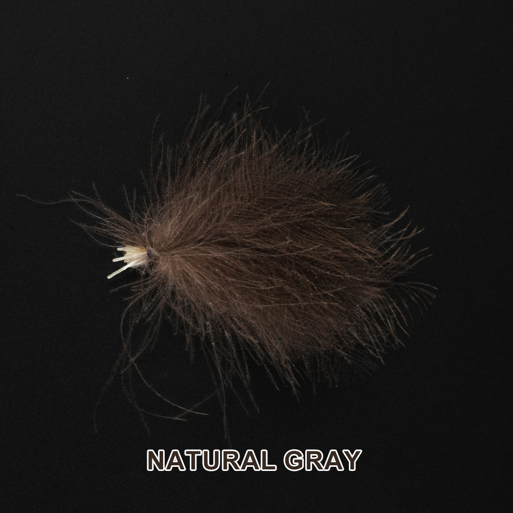 Natural Gray CDC feathers for fly tying, 0.5g pack