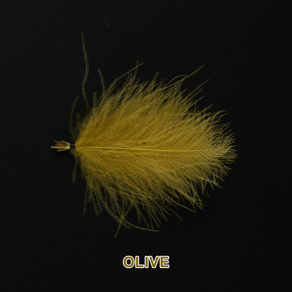 Olive CDC feathers for fly tying, 0.5g pack