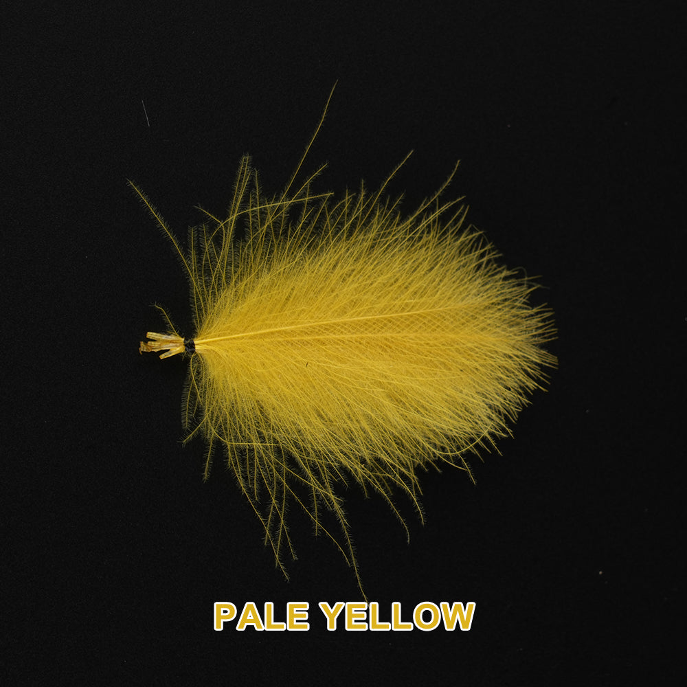 Pale Yellow CDC feathers for fly tying, 0.5g pack
