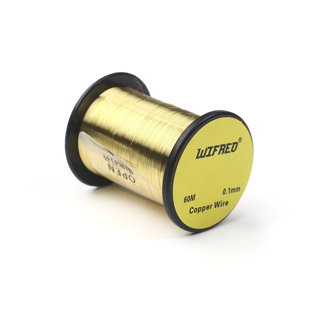 WIFREO 0.1mm copper wire, 60m single spool, 02 Light Golden