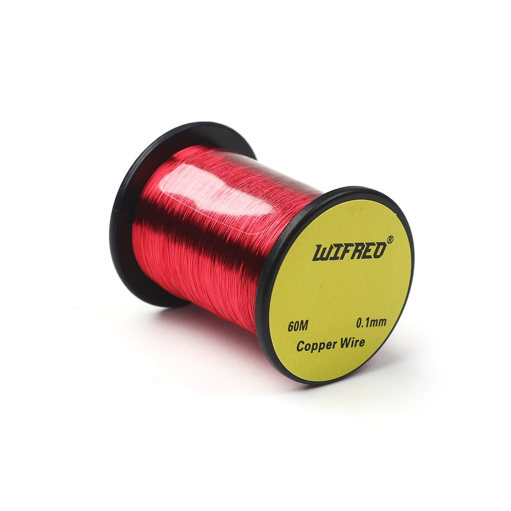 WIFREO 0.1mm copper wire, 60m single spool, 05 Red