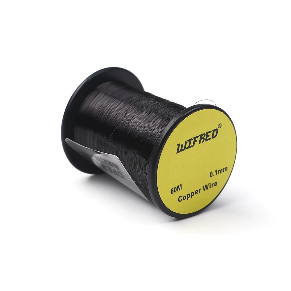 WIFREO 0.1mm copper wire, 60m single spool, 07 Black