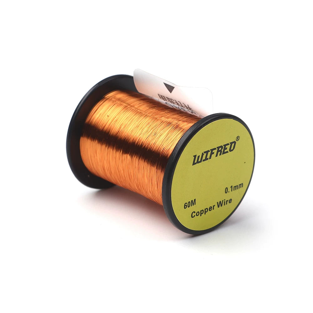 WIFREO 0.1mm copper wire, 60m single spool, 09 Copper