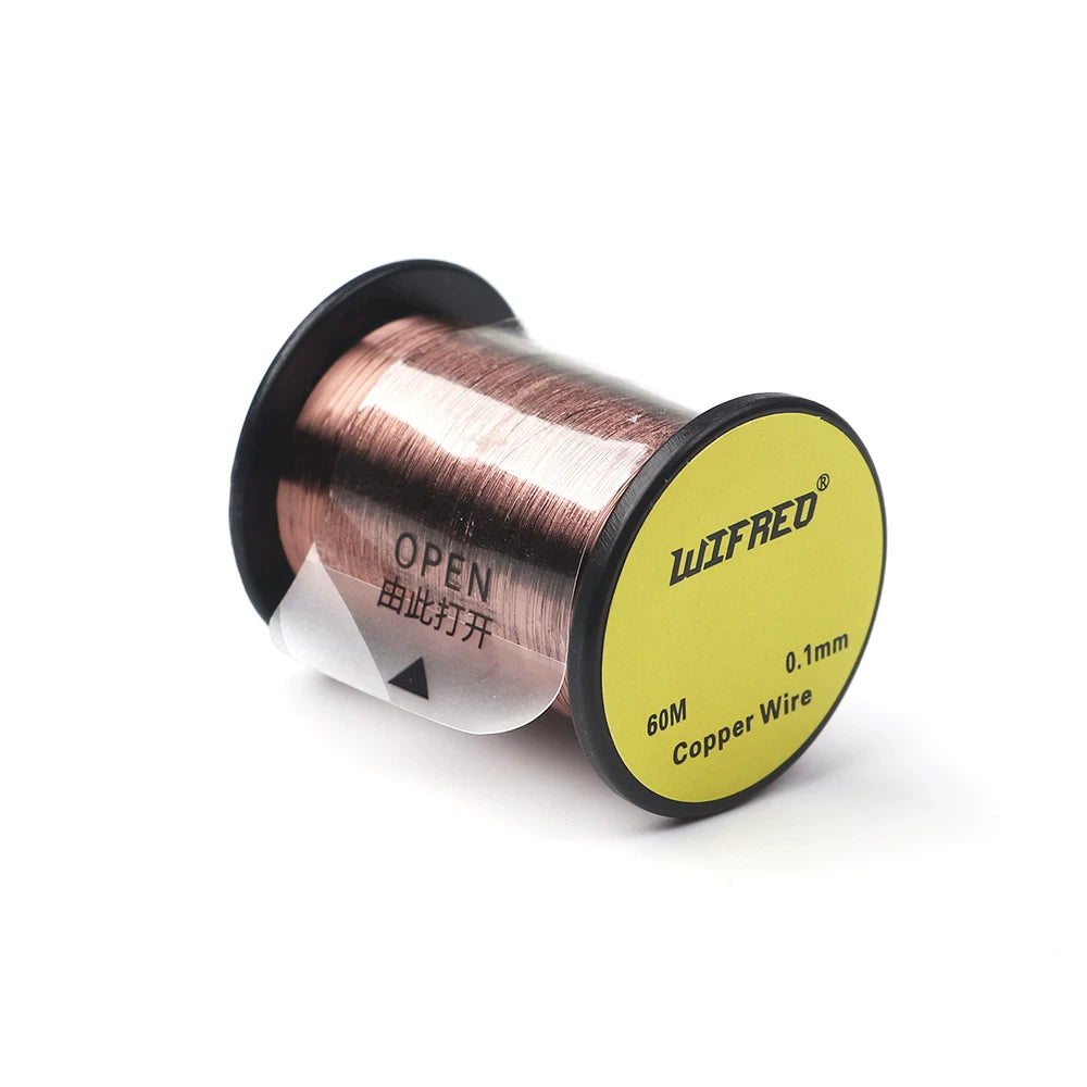 WIFREO 0.1mm copper wire, 60m single spool, 10 Brown