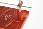 WIFREO Flow orange vise pedestal base and support arm detail