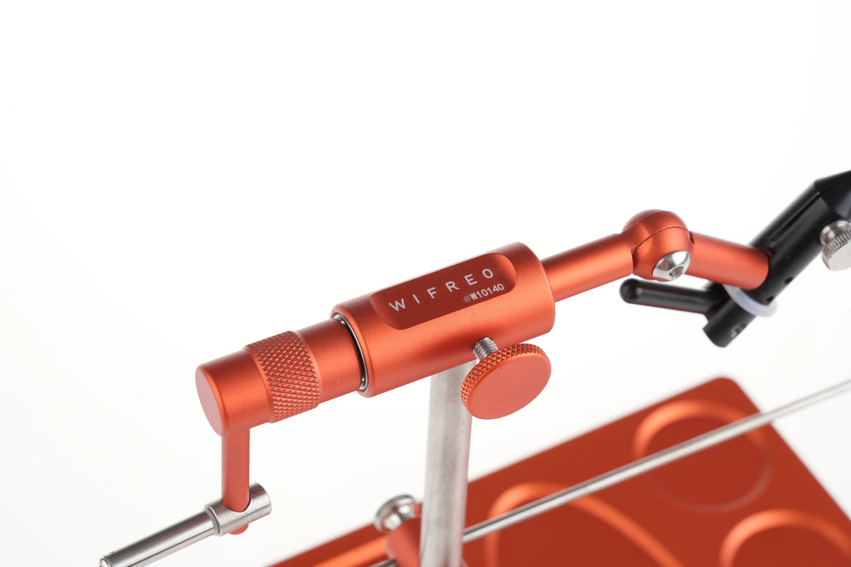 WIFREO Flow orange rotary vise head with engraved individual unit number