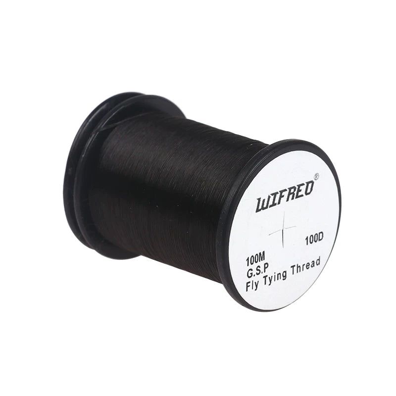 WIFREO 100D GSP fly tying thread in Black, 100m single spool